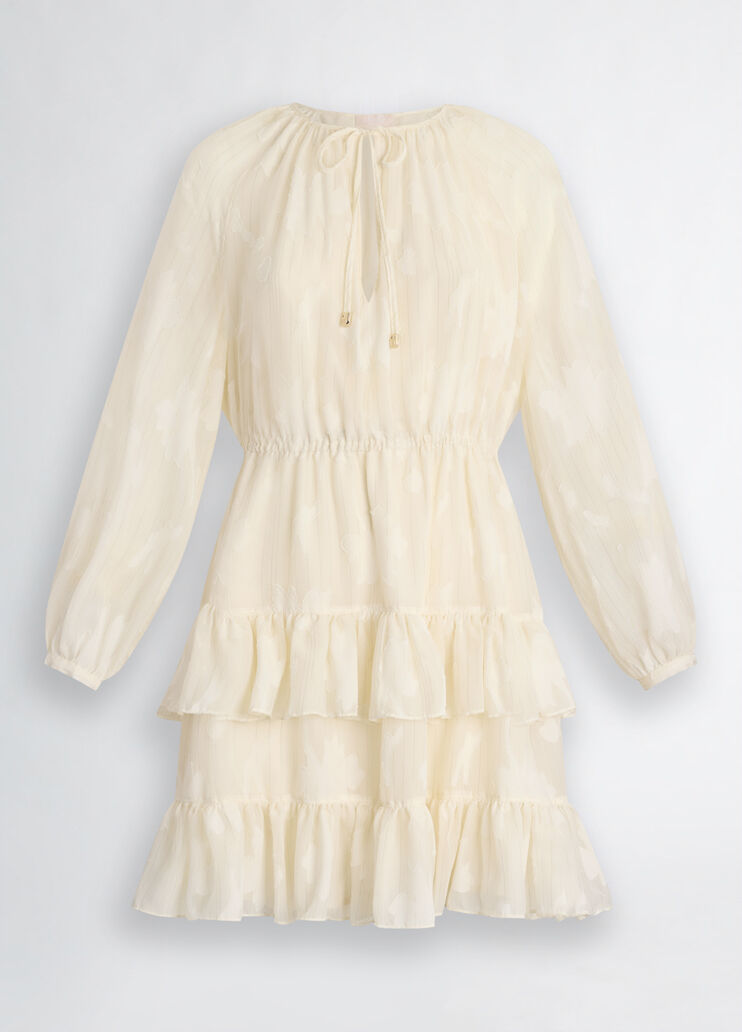 Floral lurex® dress light beige Liu Jo - large image number 6 Floral lurex® dress light beige Liu Jo - large image number 6