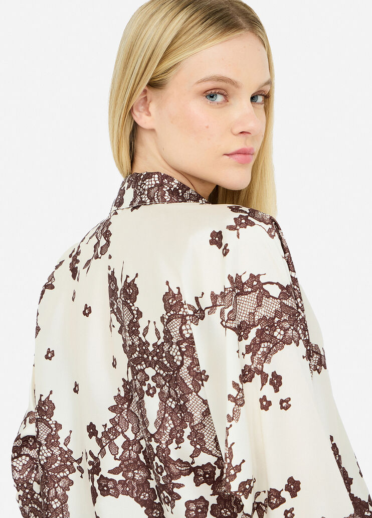 Printed twill shirt brown Liu Jo - large image number 4