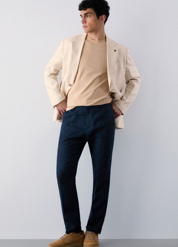 100% linen trousers blue Liu Jo - medium