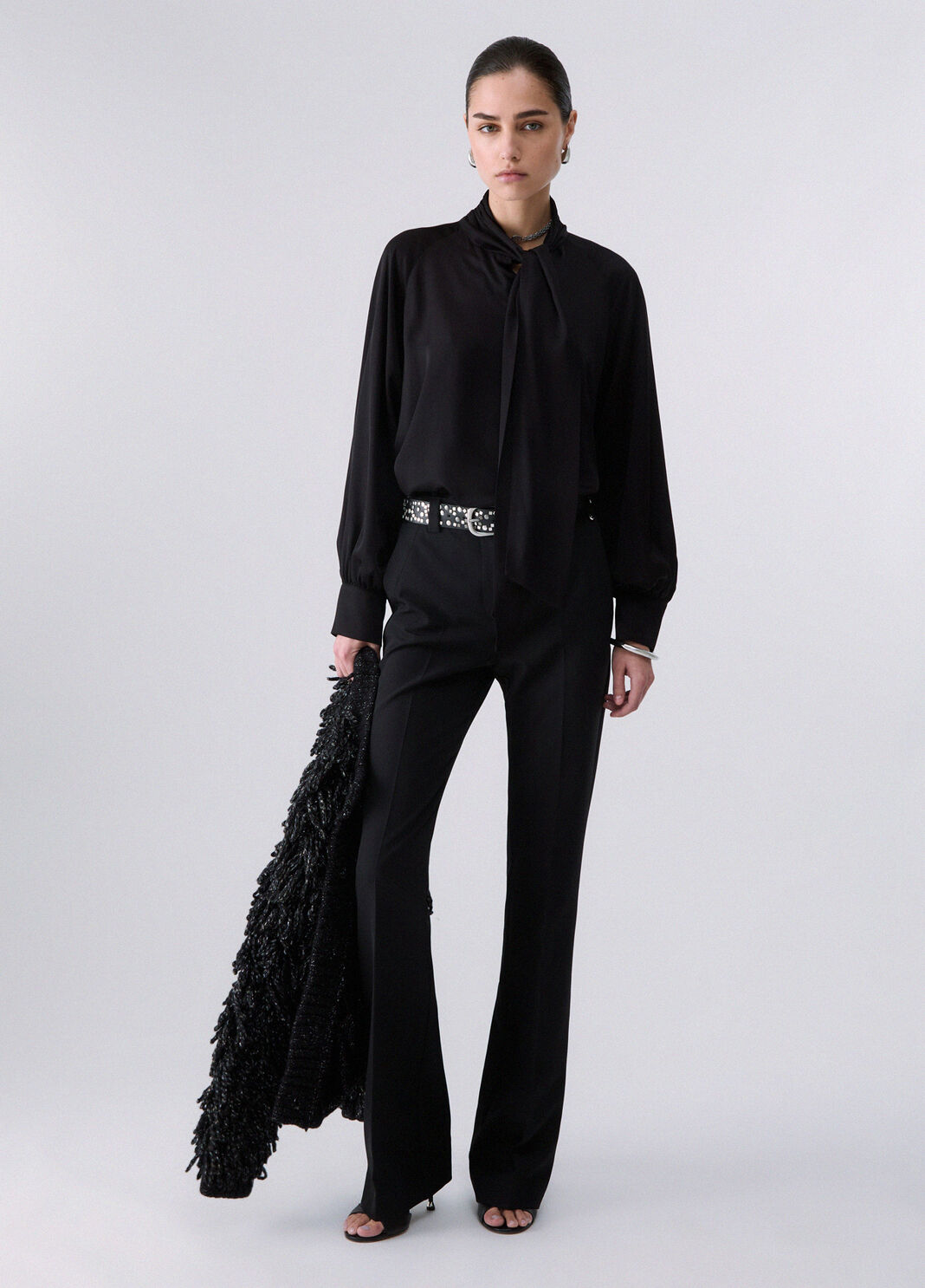 Satin Blouse with Bow black Liu Jo - large image number 5