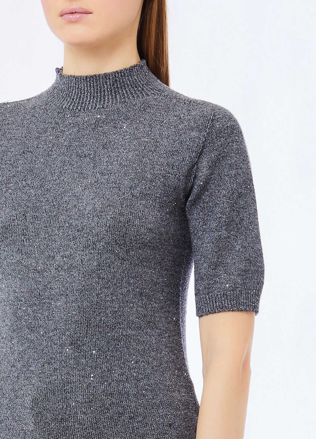 Top con micro-paillettes grigio Liu Jo - large image number 2