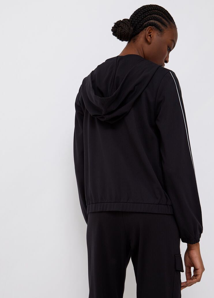 Толстовка на молнии с капюшоном чёрный/белый Liu Jo - large image number 1