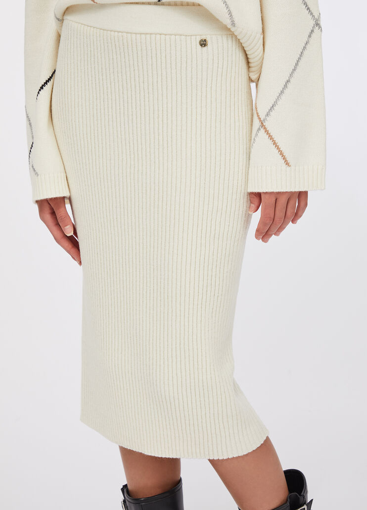 Wool midiskirt cream Liu Jo - large image number 4