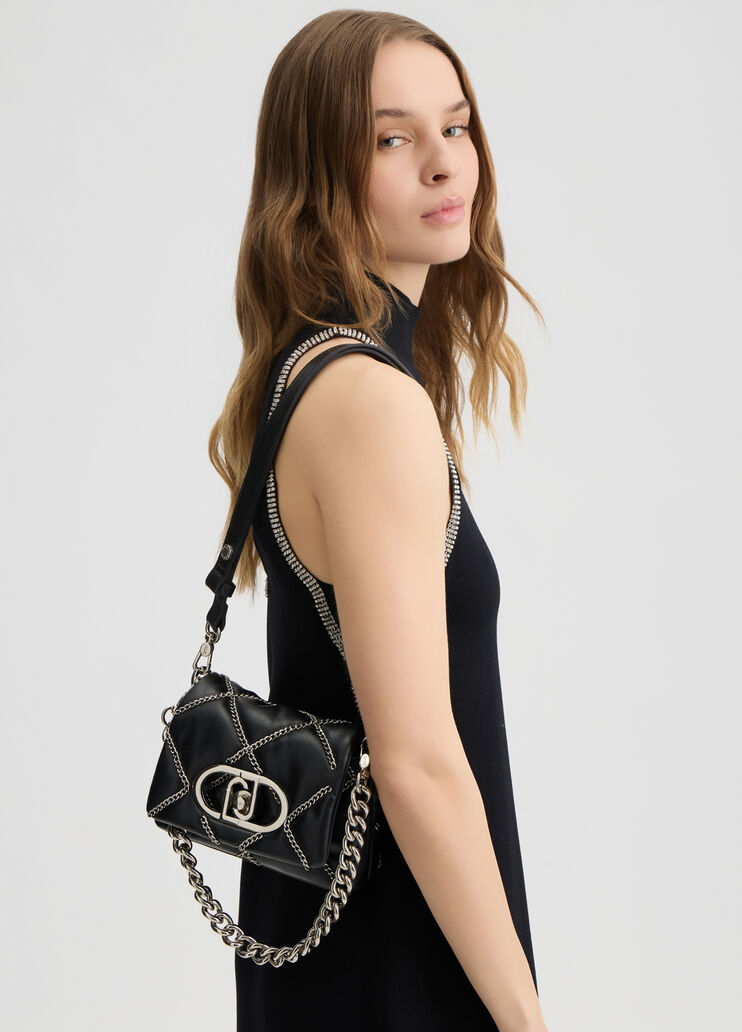 Small LaPuffy bag with chain detailing black Liu Jo - medium Small LaPuffy bag with chain detailing black Liu Jo - medium