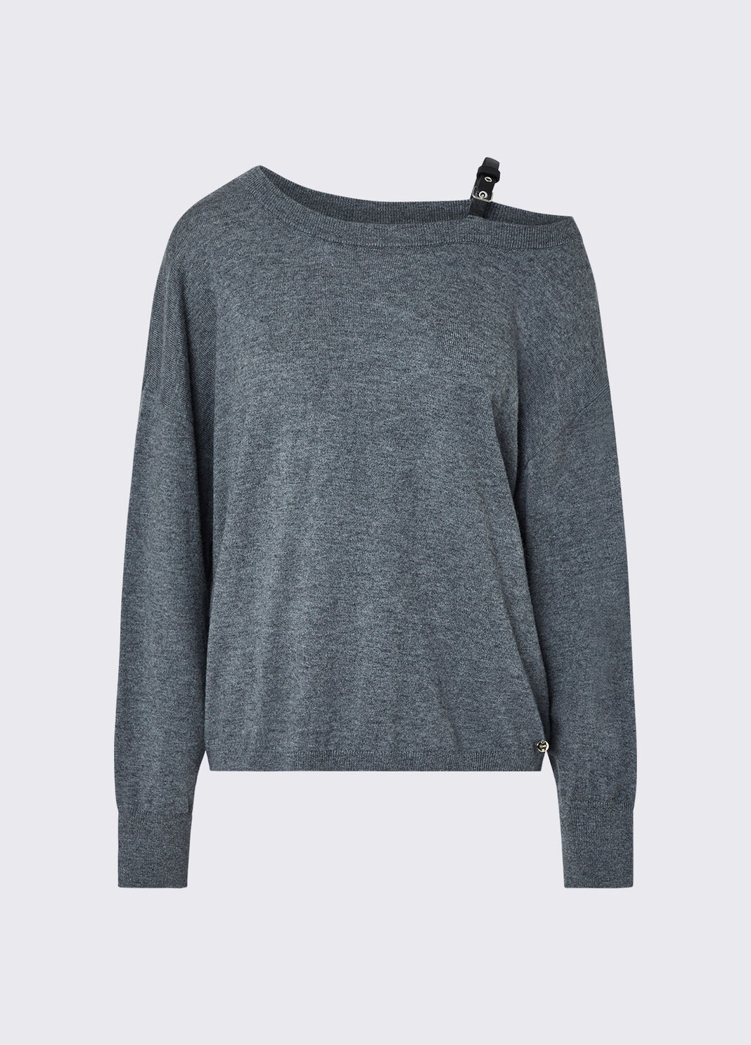 Knit in wool with buckle grey m&eacute;lange Liu Jo - large image number 6