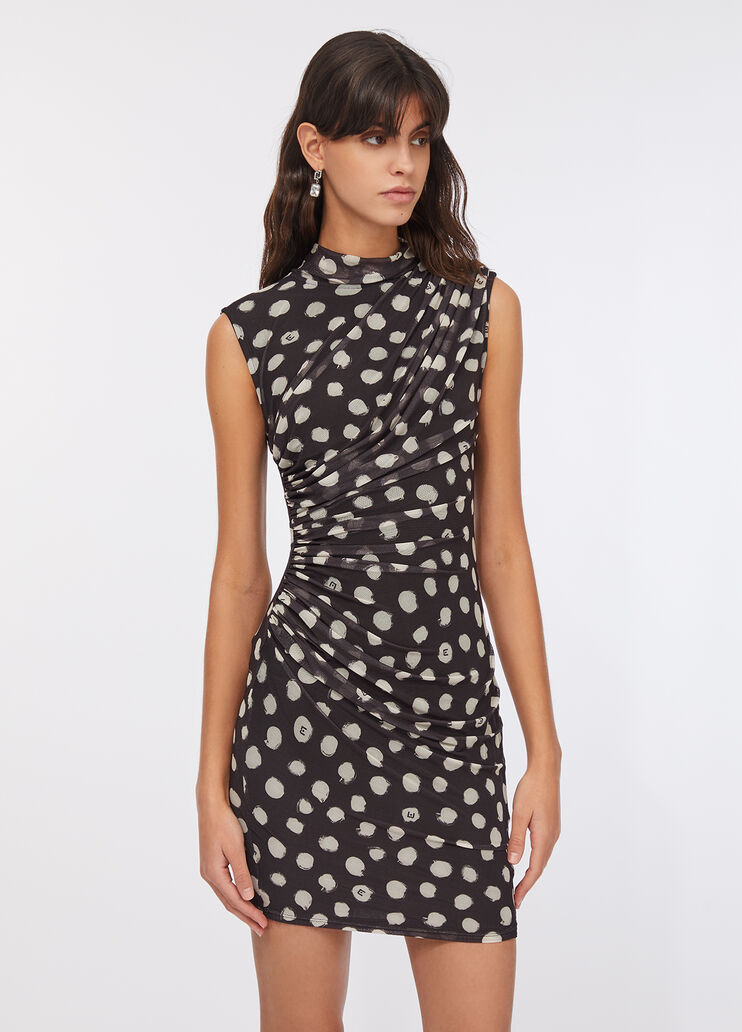 Short polka dot dress black polka-dots Liu Jo - large image number 0