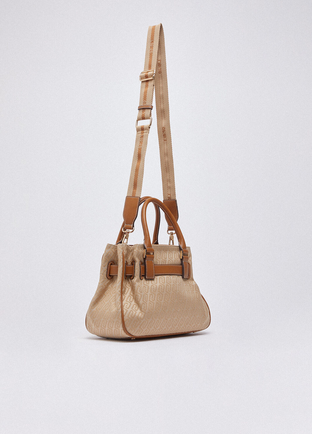 Kleine Handtasche aus Jacquard Beige Liu Jo - large image number 3