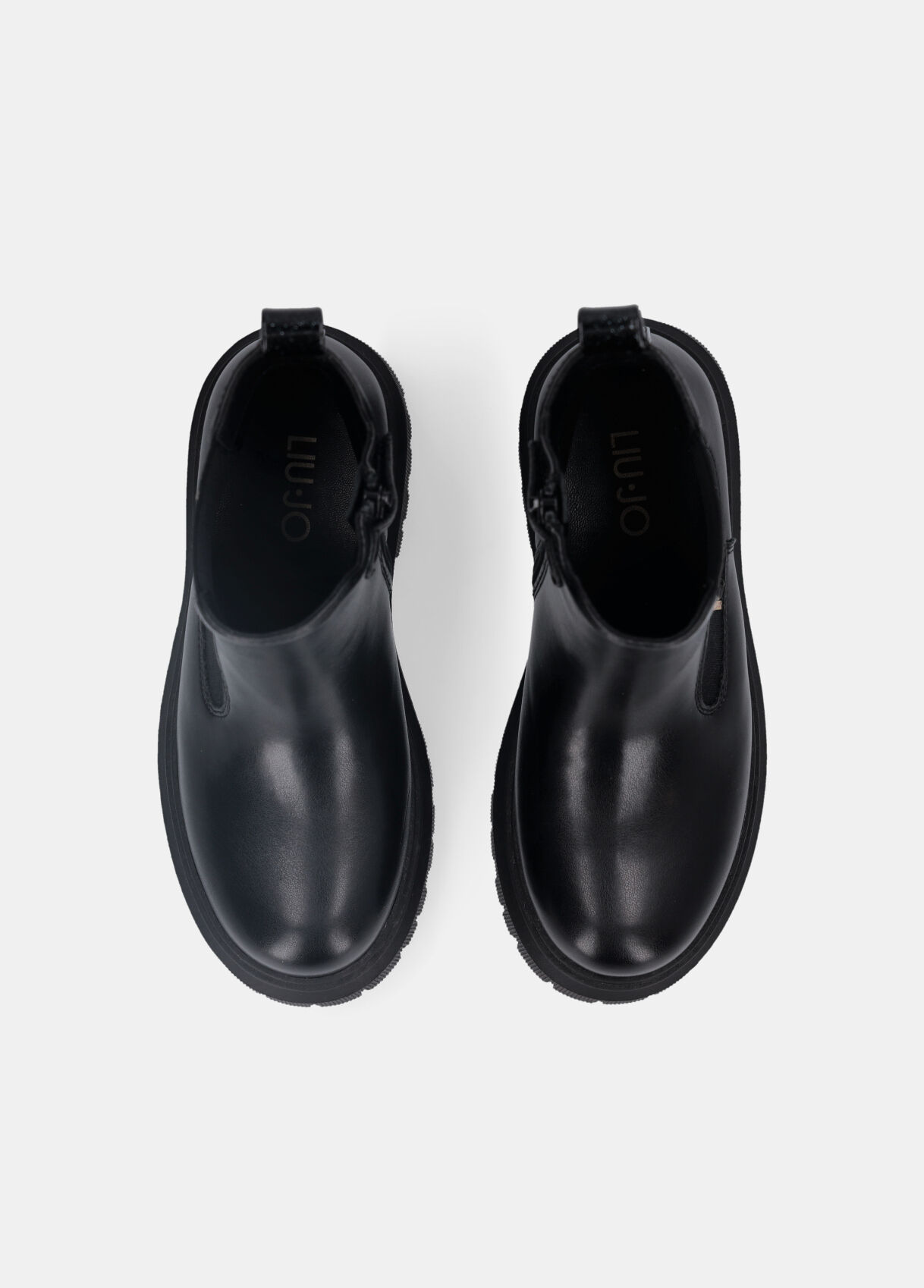 Ankle boots with glittery maxi-logo colour black | Liu Jo