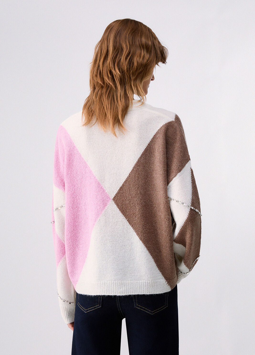 Knit Argyle with jewel embroidery  Liu Jo - large image number 1