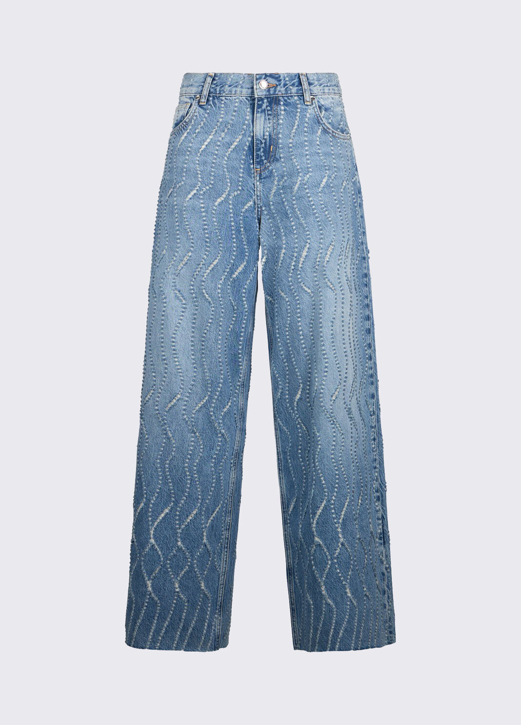 Flared jeans with laser-etched details medium wash denim Liu Jo - large image number 6