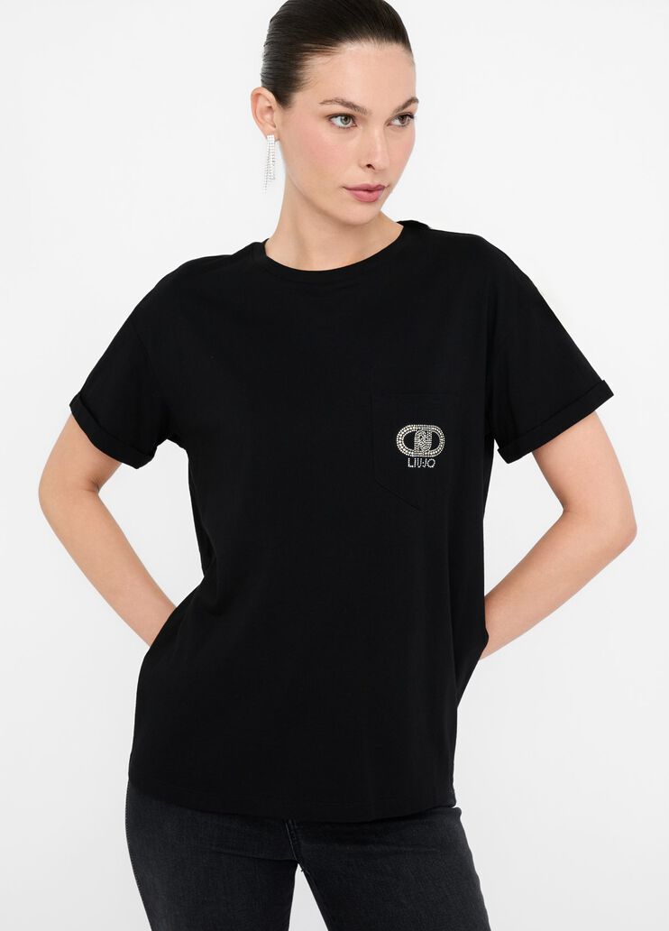 T-Shirt Liu Jo Better Schwarz Liu Jo - large image number 4 T-Shirt Liu Jo Better Schwarz Liu Jo - large image number 4