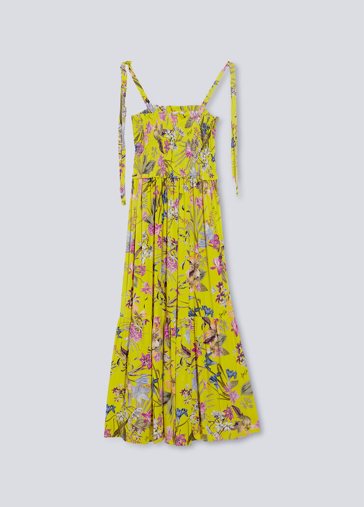 Vestido largo con tirantes amarillo Liu Jo - large image number 4 Vestido largo con tirantes amarillo Liu Jo - large image number 4