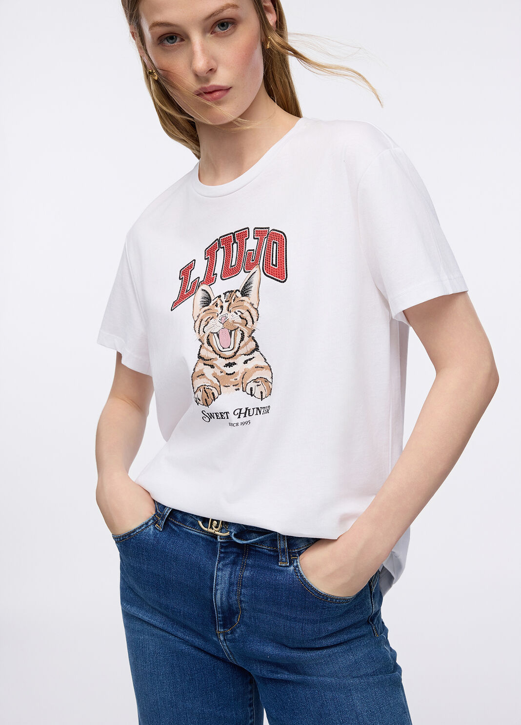 T-shirt with print white/Liu Jo Liu Jo - large image number 2