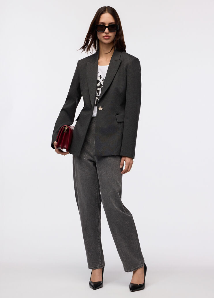 Blazer con spilla gioiello lavagna scuro Liu Jo - medium