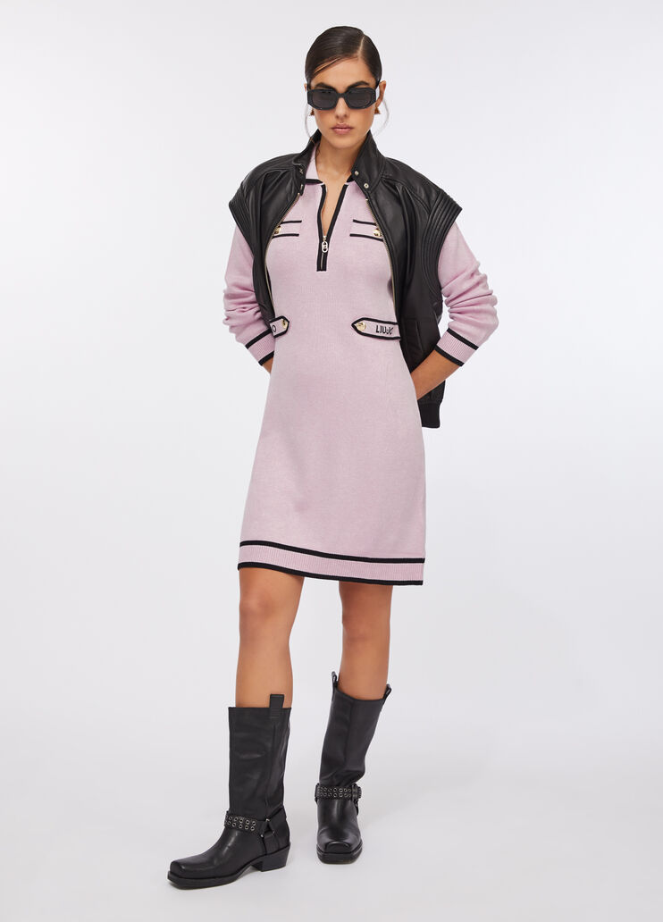 Strickkleid aus Seidenmischgewebe Rosa Liu Jo - medium