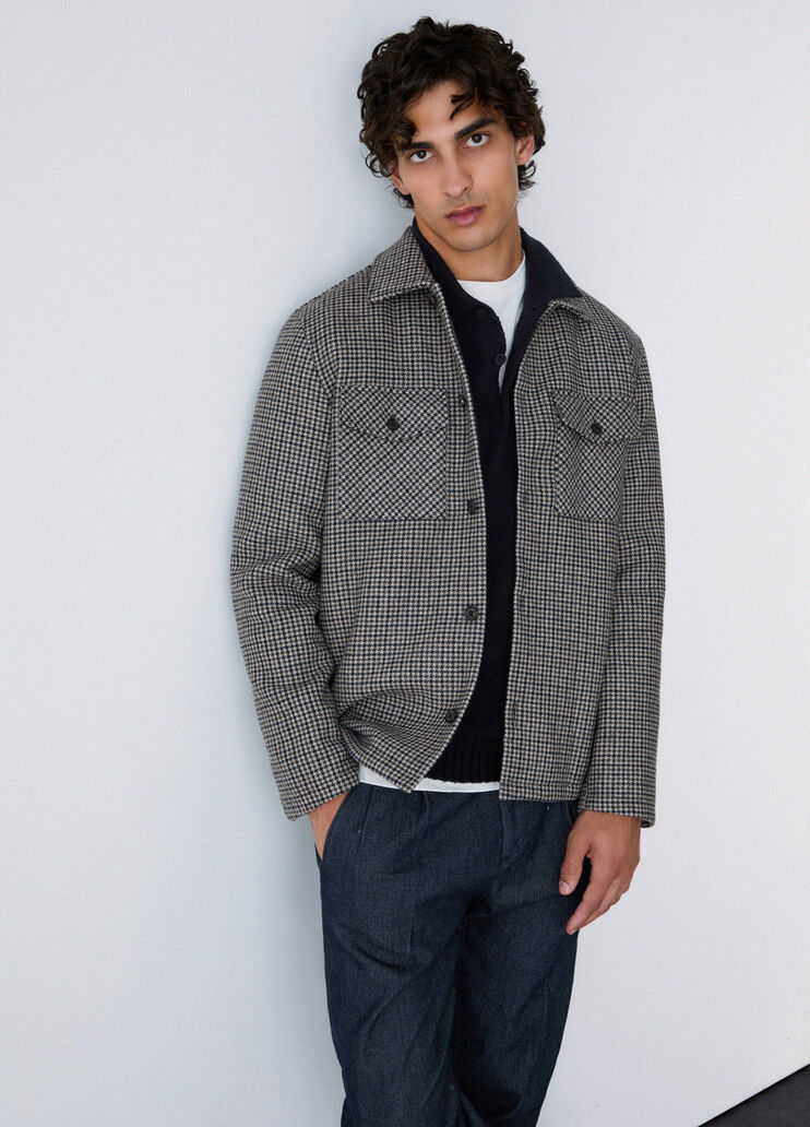 Houndstooth Overshirt Jacket brown Liu Jo - medium