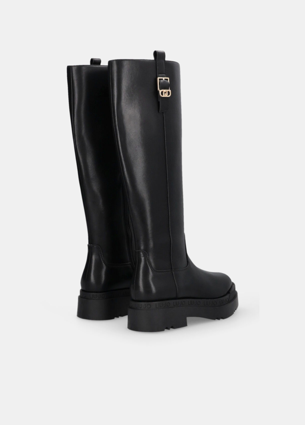 Knee-high leather boots colour black | Liu Jo