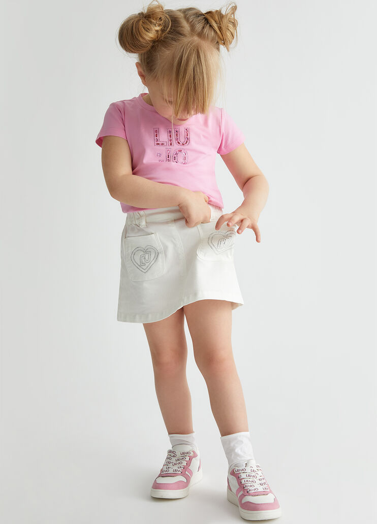 Cotton skirt with hearts white Liu Jo - medium Cotton skirt with hearts white Liu Jo - medium