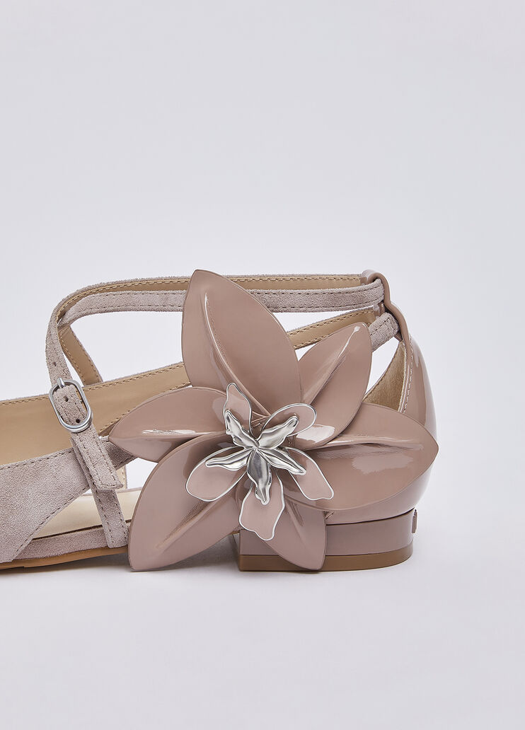 Ballet flats with oversized flower powder pink Liu Jo - medium