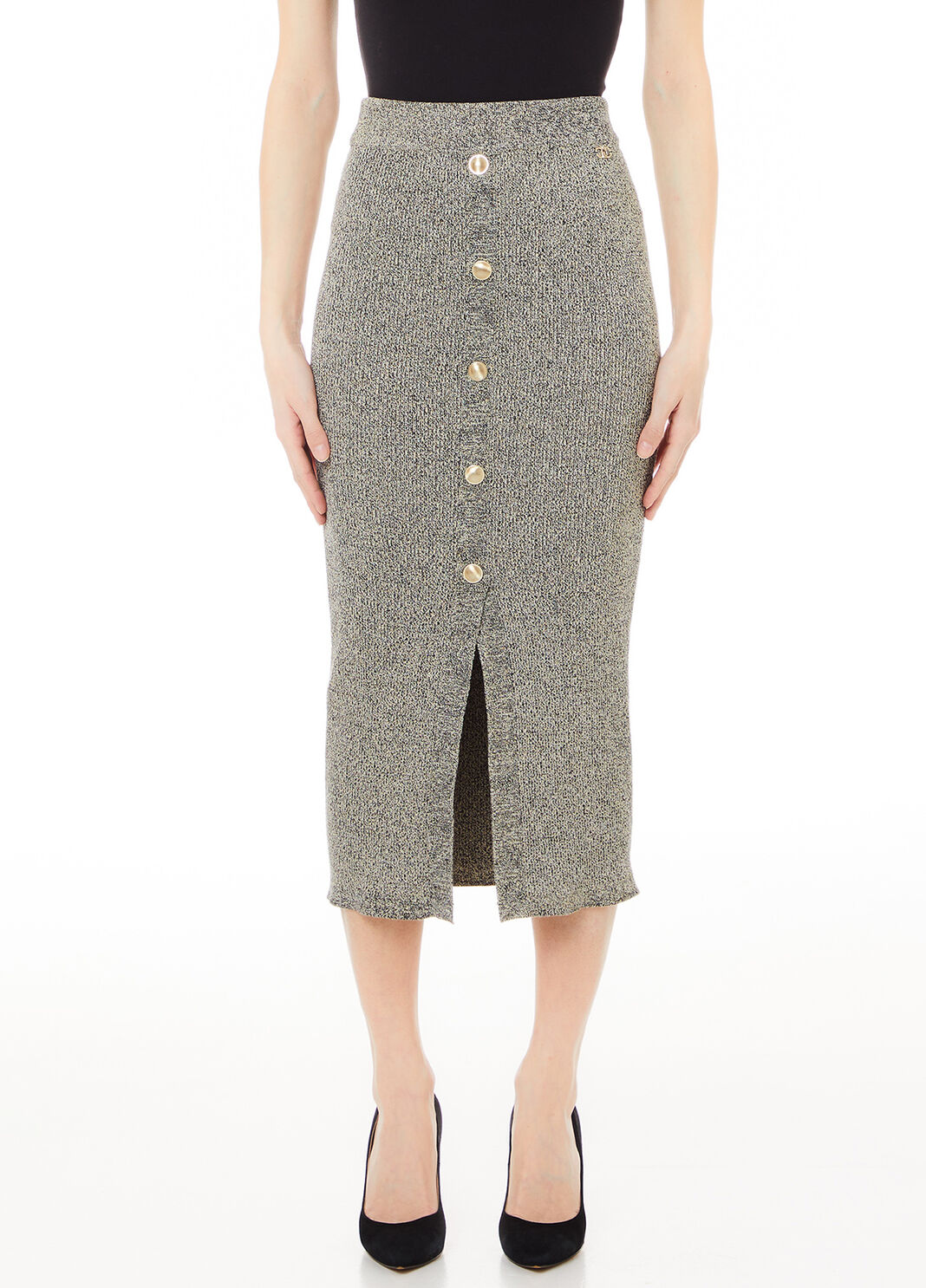 Strickrock aus Lurex&reg; grau Liu Jo - large image number 0