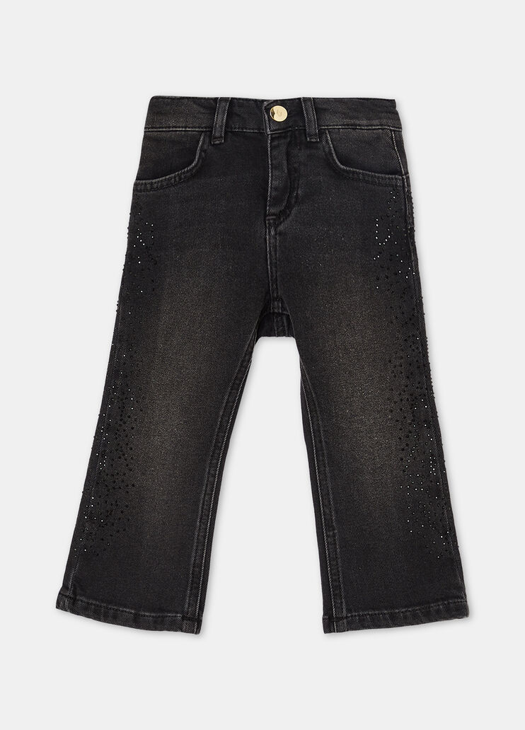 Jeans aus Baumwolle mit Strass Denim-Schwarz Liu Jo - large image number 2