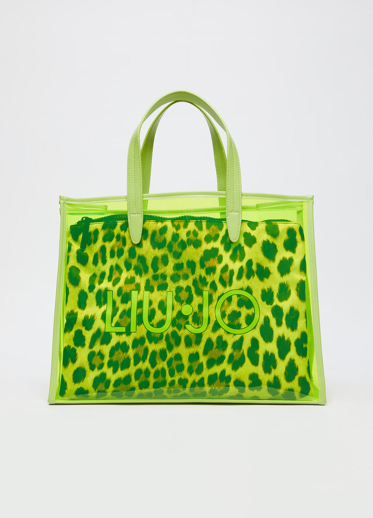 Shopper aus PVC mit Pochette mit Animal-Print Farbe Animal | Liu Jo
