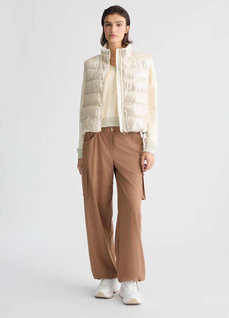 Sequinned vest beige Liu Jo - large image number 5 Sequinned vest beige Liu Jo - large image number 5