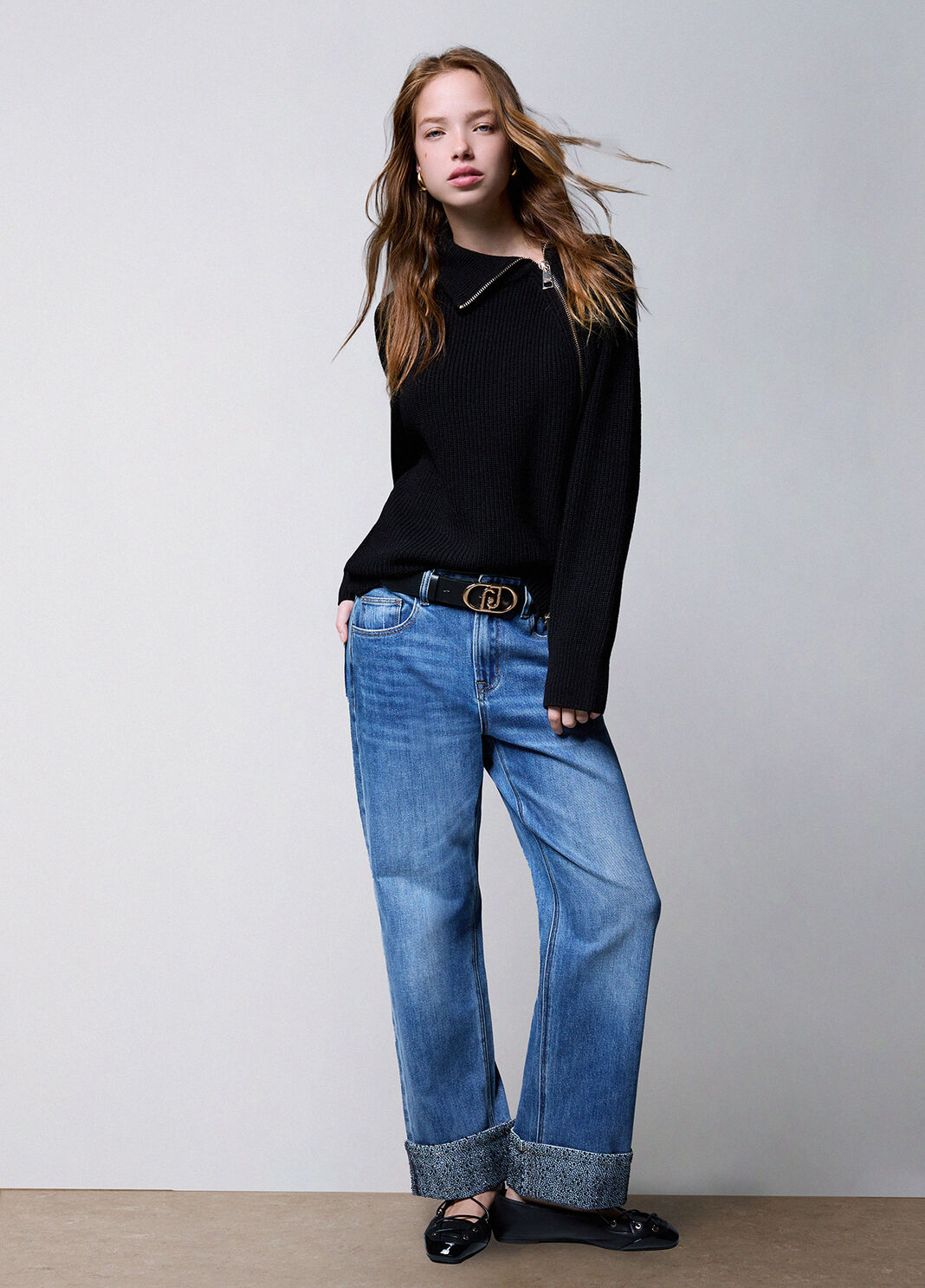 Knit in wool with zip black Liu Jo - large image number 2