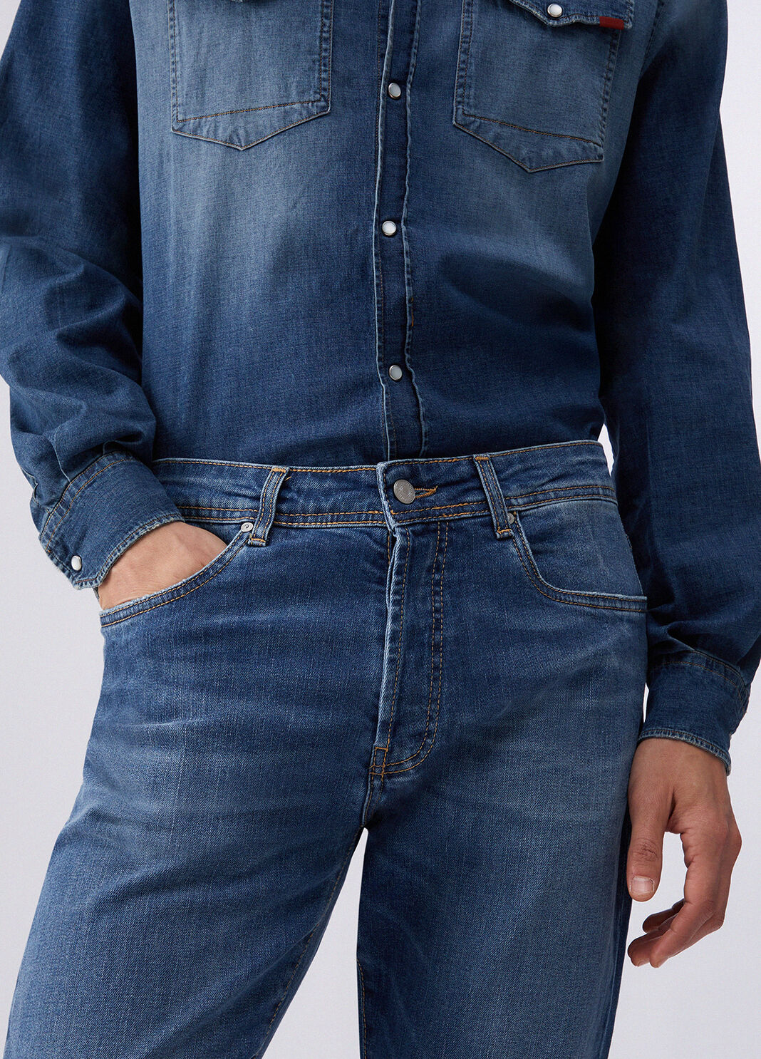 Джинсы с зауженным кроем синий деним Liu Jo - large image number 4