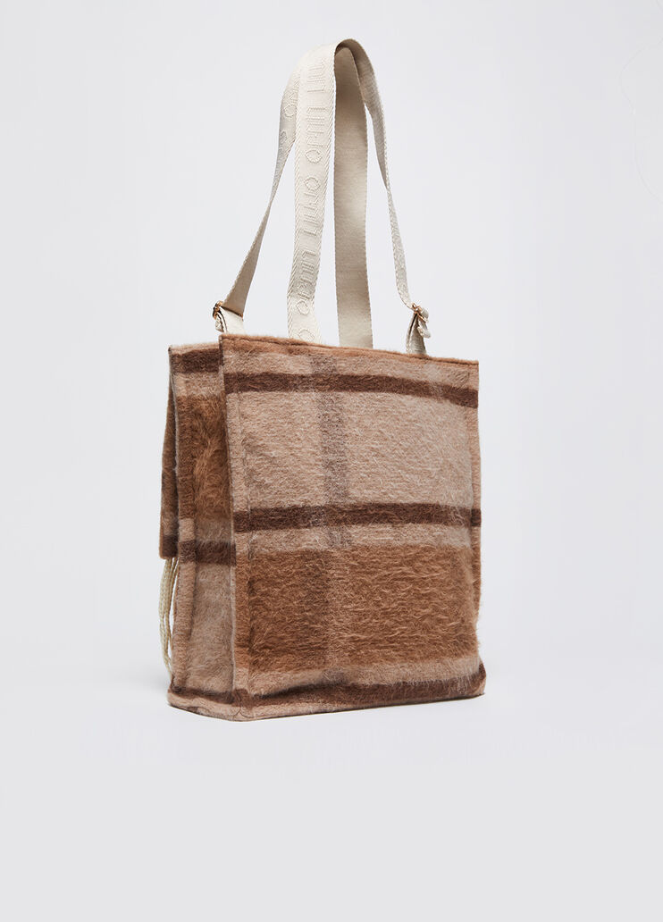 Medium wool-blend shopping bag beige Liu Jo - large image number 1