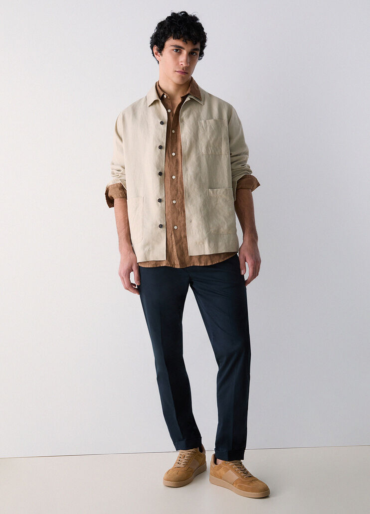100% linen shirt cognac Liu Jo - medium