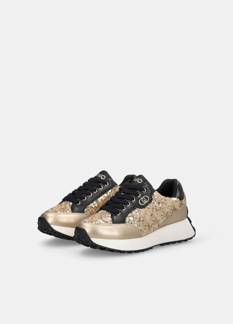 Sneakers with all-over glitter black Liu Jo - large image number 2 Sneakers with all-over glitter black Liu Jo - large image number 2