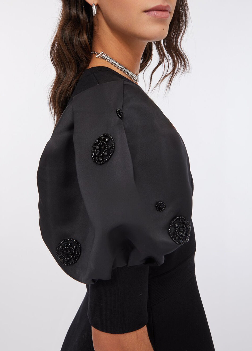 Knit dress with balloon sleeves black Liu Jo - large image number 2