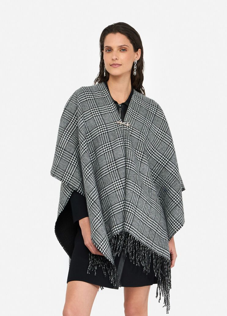 Glen plaid poncho black Liu Jo - medium Glen plaid poncho black Liu Jo - medium