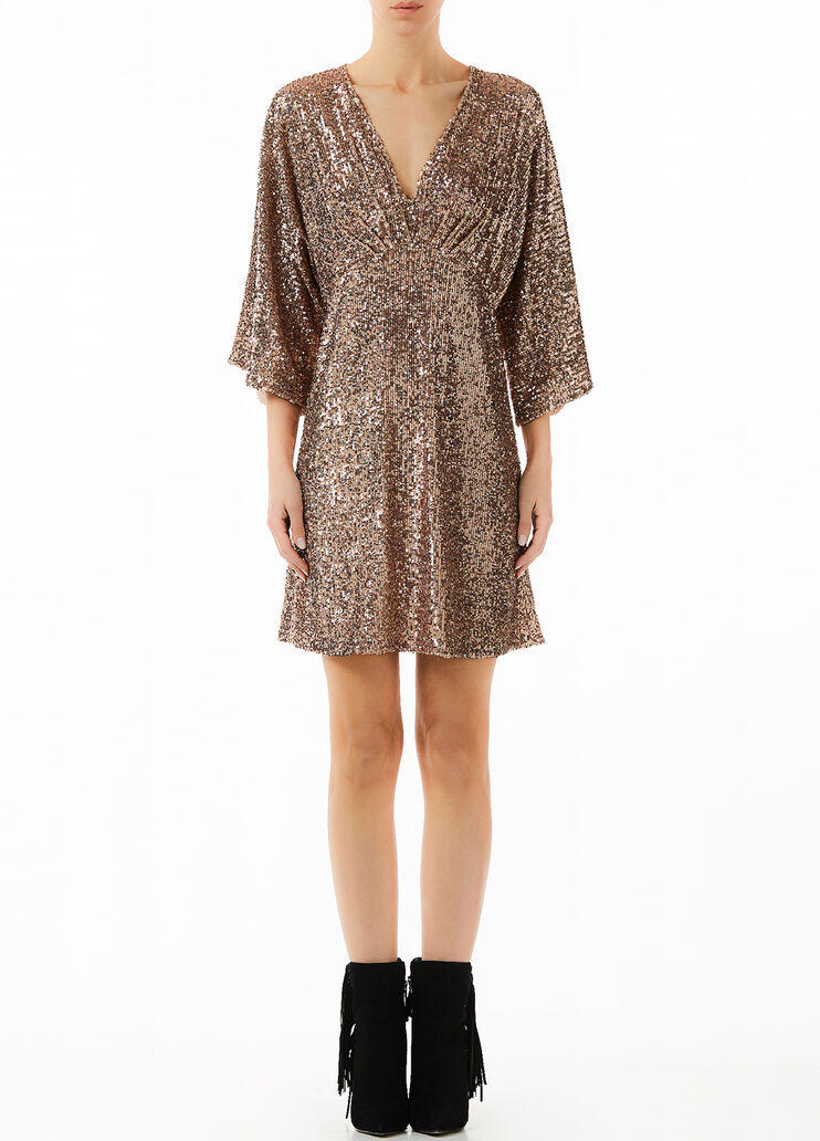 Короткое платье с пайетками Шампань/пайетки Liu Jo - large image number 0