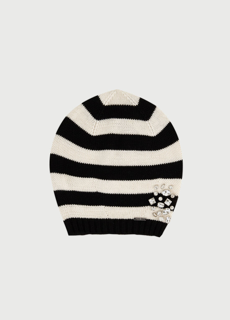 Beret with jewel embroidery Black Liu Jo - large image number 0