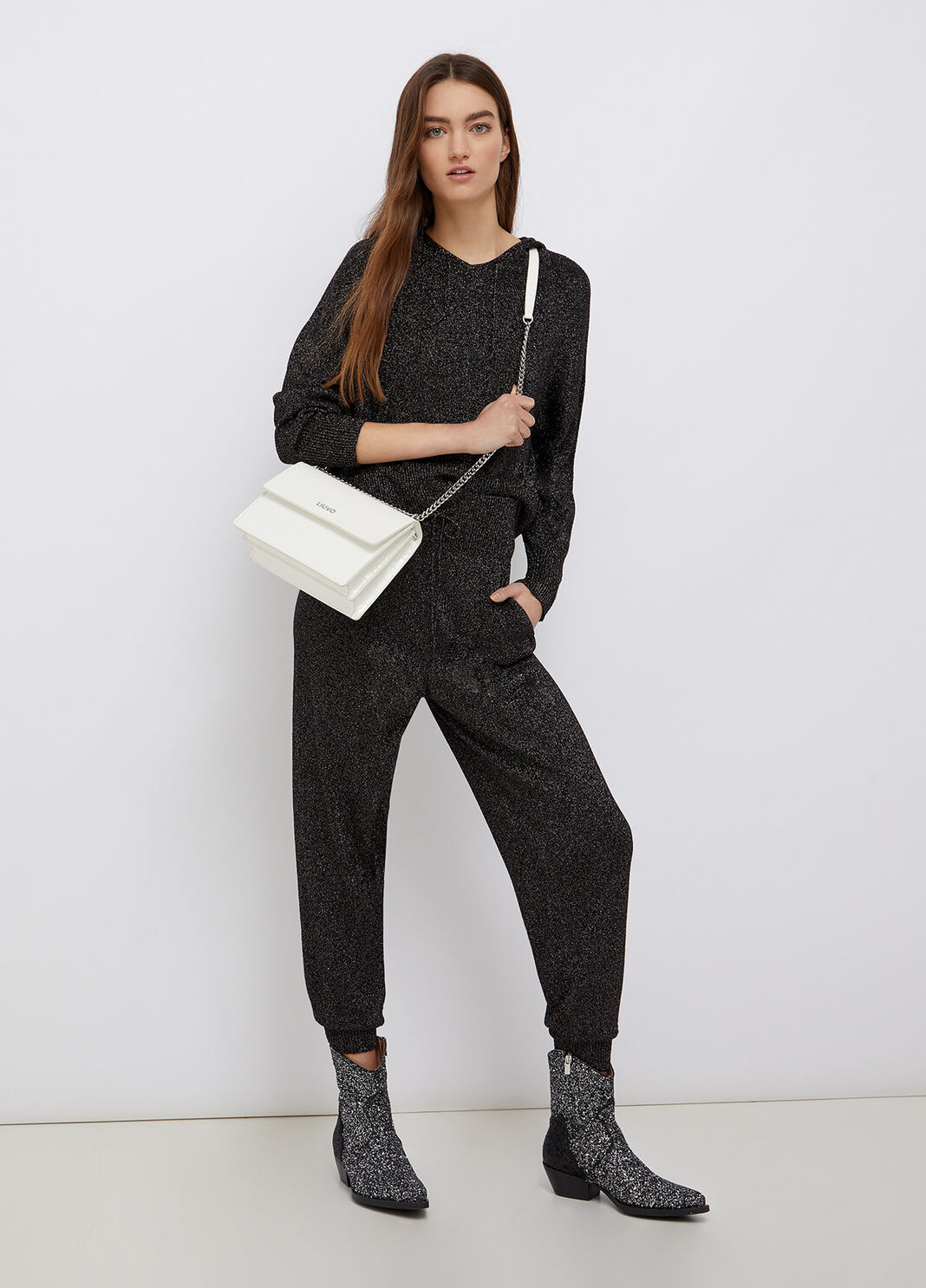 Kapuzenpullover schwarzes Metall Liu Jo - large image number 3