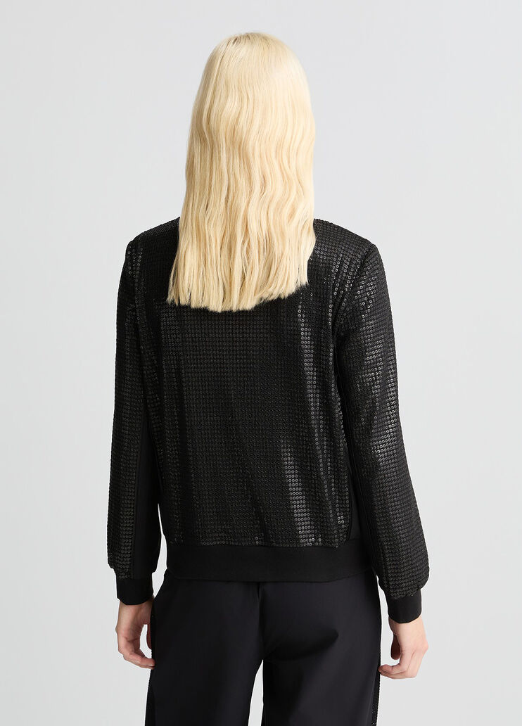 Sweatshirt with sequins black Liu Jo - large image number 1 Sweatshirt with sequins black Liu Jo - large image number 1