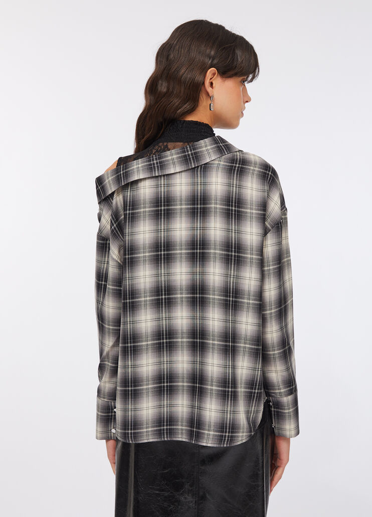 Camicia a quadri con pizzo check Liu Jo - large image number 1