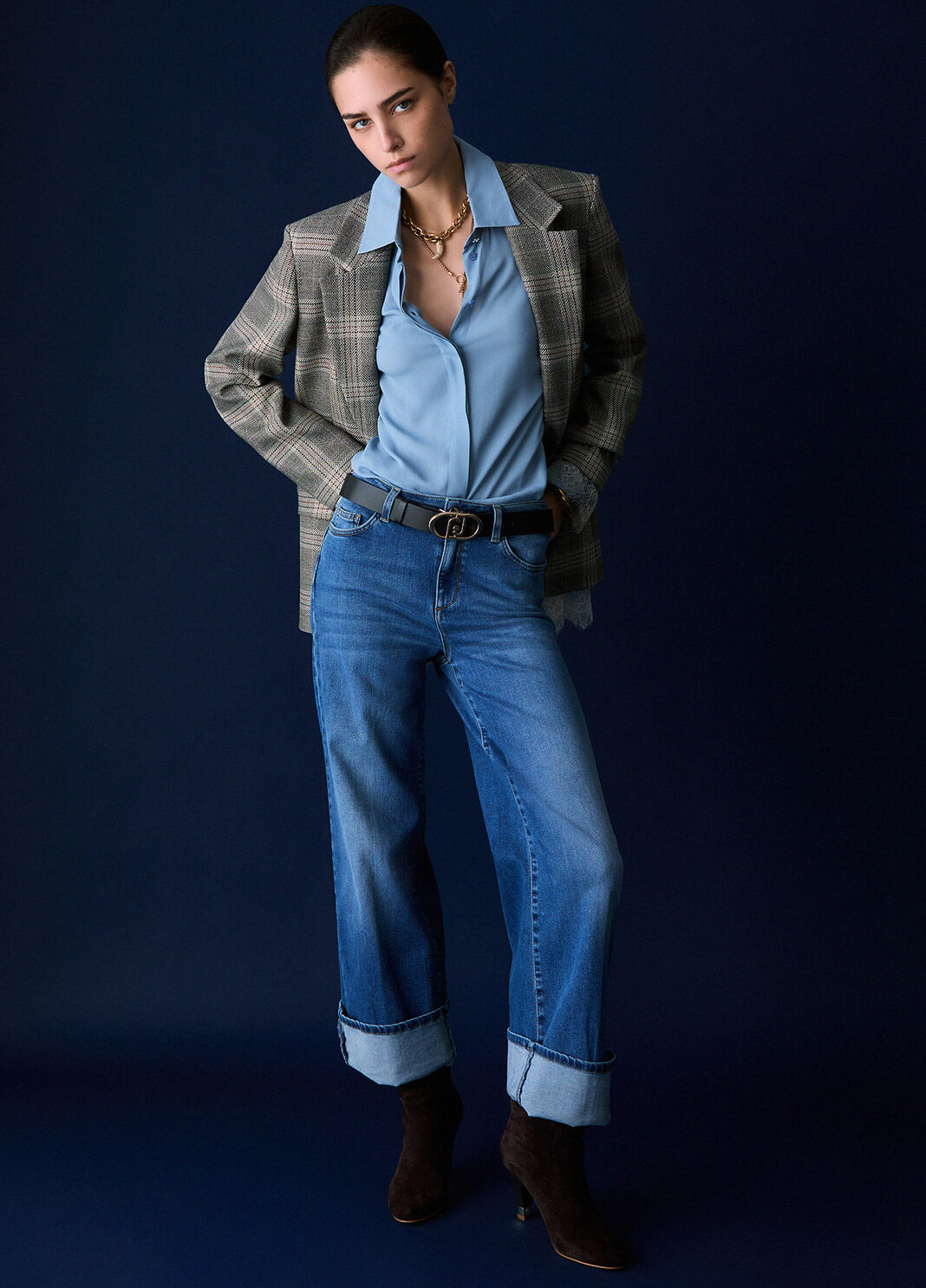 High-waisted flare jeans blue denim Liu Jo - large image number 3