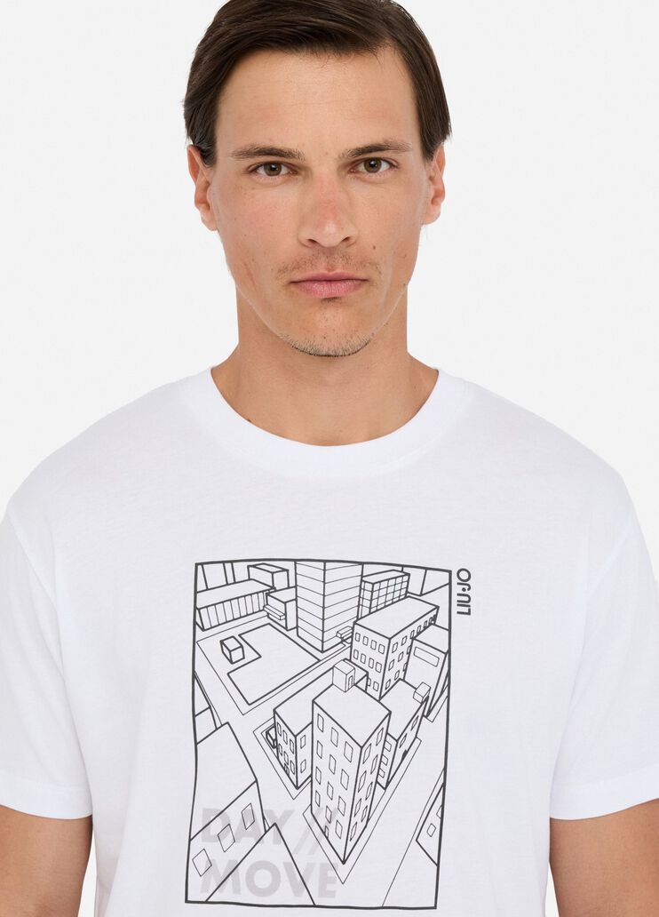 T-shirt en coton avec imprimé blanc Liu Jo - large image number 3 T-shirt en coton avec imprimé blanc Liu Jo - large image number 3