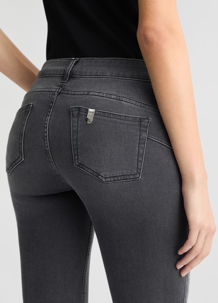 Black bootcut jeans with rhinestones black denim Liu Jo - large image number 2 Black bootcut jeans with rhinestones black denim Liu Jo - large image number 2