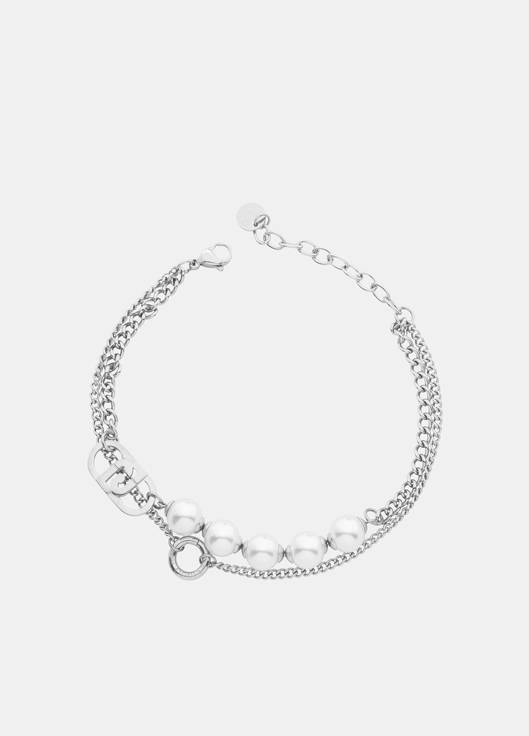 Collier grand mod&egrave;le avec perles couleur argent Liu Jo - large image number 0