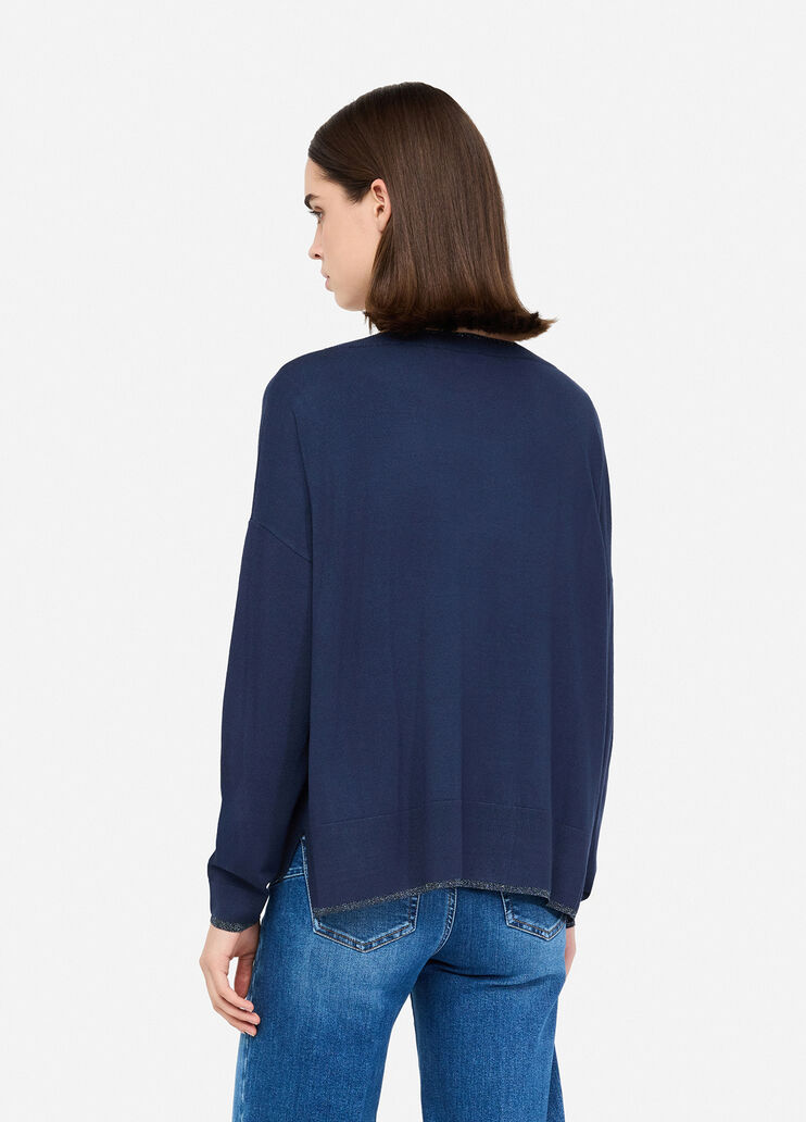 Lurex® jumper navy blue Liu Jo - large image number 1 Lurex® jumper navy blue Liu Jo - large image number 1