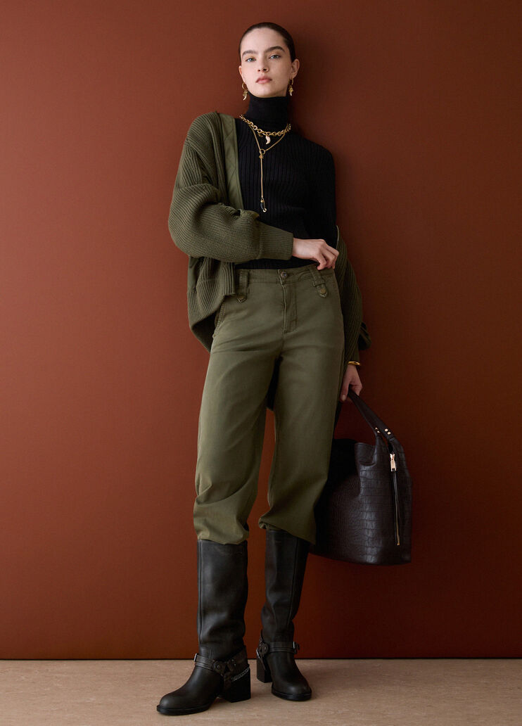 Cropped Flare Trousers green Liu Jo - medium