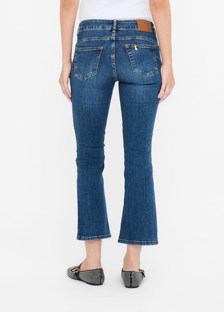 Cropped flared jeans dark blue denim Liu Jo - large image number 1