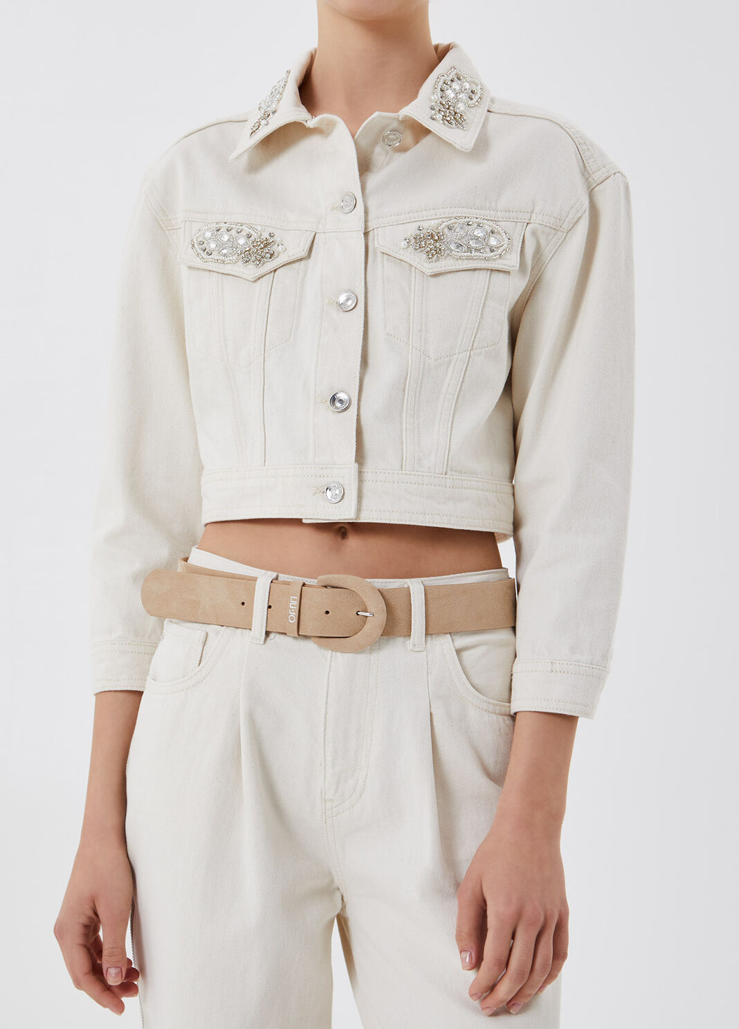 Ремень из искусственной замши Бежевый Liu Jo - large image number 1