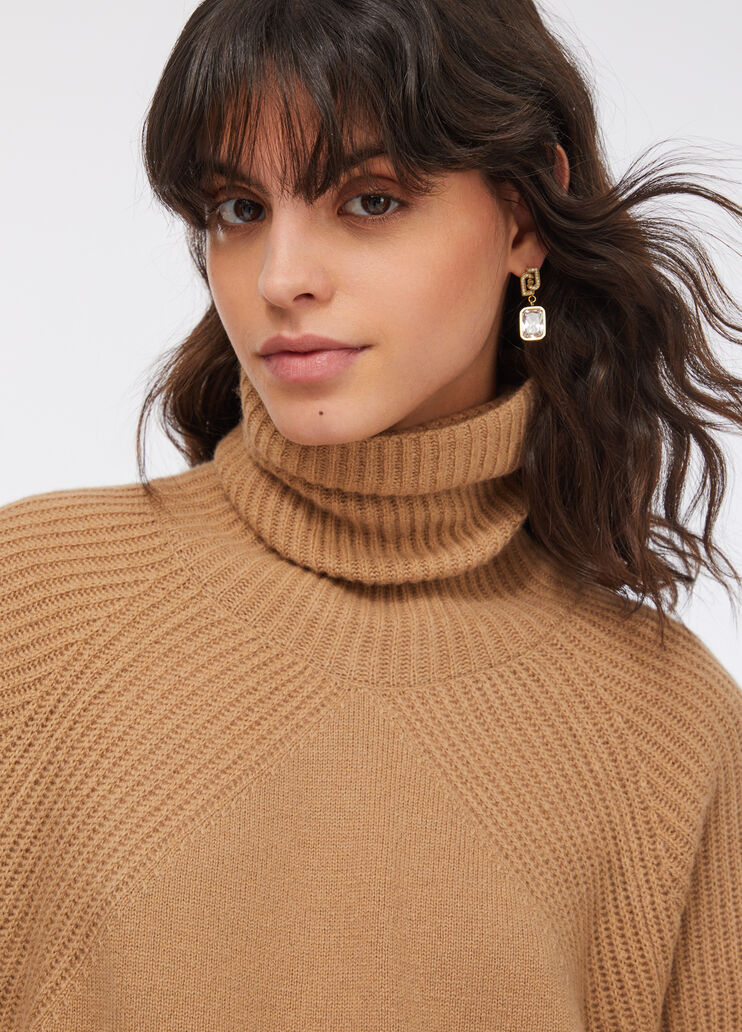 Vestido de punto de 100 % lana beige Liu Jo - large image number 3