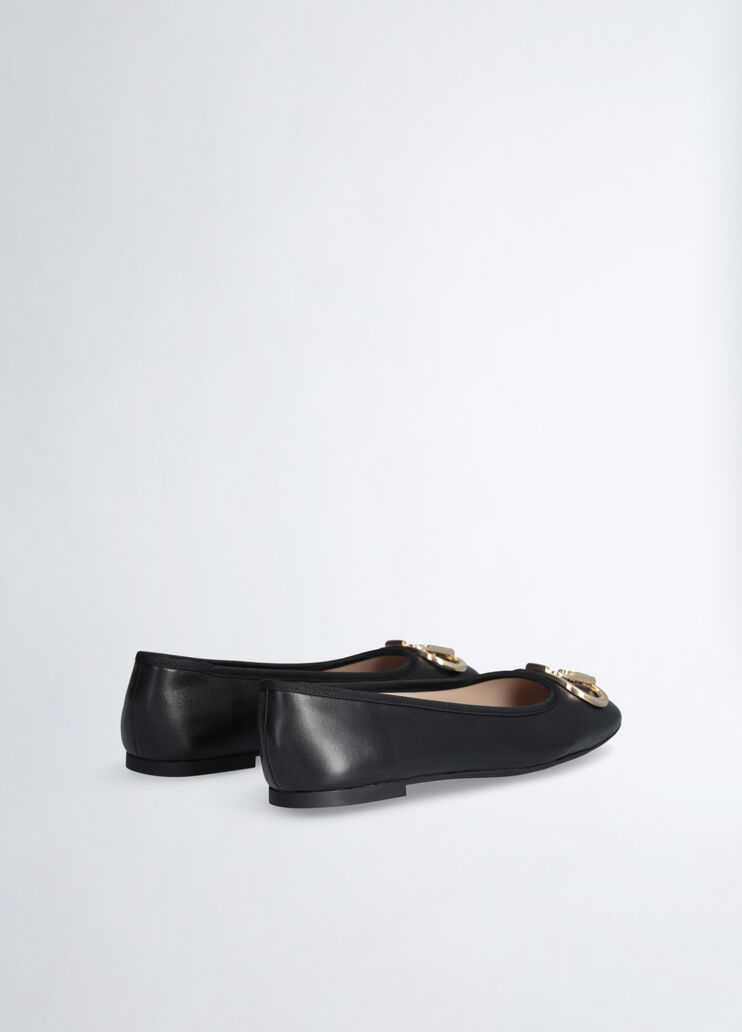 Black leather ballet flats black Liu Jo - large image number 3 Black leather ballet flats black Liu Jo - large image number 3