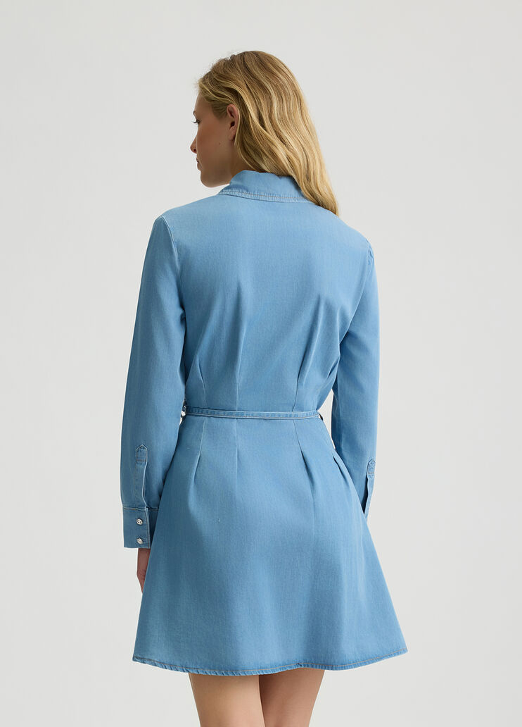 Denim shirt dress light blue denim Liu Jo - large image number 1 Denim shirt dress light blue denim Liu Jo - large image number 1